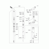 Схема вузла: Передня вилка(f6f) для Kawasaki EX250 Ninja 250