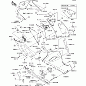 Схема узла: Нижний обтекатель для Kawasaki ZX600 Ninja ZX-6RR
