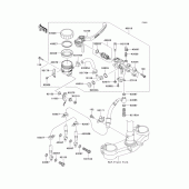 Схема вузла: Передній гальмівний циліндр для Kawasaki ZX636 Ninja ZX-6R