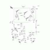 Схема вузла: Ignition switch/locks/reflectors для Kawasaki ZX900 Ninja ZX-9R