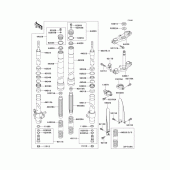 Схема вузла: Передня вилка(1/2) для Kawasaki KX85 KX85