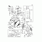 Схема вузла: Радіатор для Kawasaki KLE400