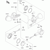 Схема вузла: Поворотники для Kawasaki VN800 Vulcan 800 Classic