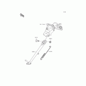 Схема вузла: Бічна підніжка для Kawasaki EX400 Ninja 400R