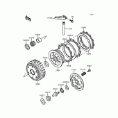 Схема вузла: Зчеплення для Kawasaki ZR750 Zephyr