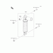 Схема узла: Задний амортизатор(ы) для Kawasaki ZX636 Ninja ZX-6R