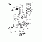 Схема вузла: Crankshaft/piston для Kawasaki KMX50 KSR-I