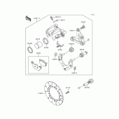 Схема вузла: Заднє гальмо для Kawasaki ZG1200 Voyager XII