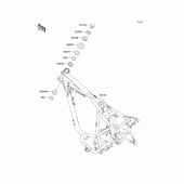Схема вузла: Рама для Kawasaki BJ250 Estrella