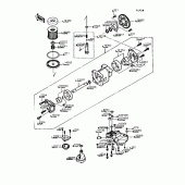 Схема вузла: Масляний насос & Масляний фільтр для Kawasaki ZX900 GPZ900R