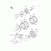 Схема узла: Сцепление для Kawasaki KX250/ KX252 KX250F