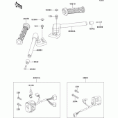 Схема вузла: Кермо & Пульт управління рульовим для Kawasaki ZX1100 ZZ-R1100