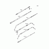 Схема вузла: Троси для Kawasaki VN400 Vulcan II