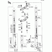 Схема вузла: Вилка передньої осі для Kawasaki ZX600 GPX600R