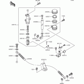 Схема вузла: Задній гальмівний циліндр Kawasaki ZX900 Ninja ZX-9R