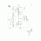 Схема вузла: Задній гальмівний циліндр (p21/p22/p24) для Kawasaki KZ1000 Police