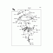 Схема вузла: Заглушка сидіння (Опція) для Kawasaki ZR800 Z800 ABS