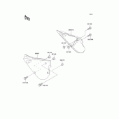 Схема вузла: Side covers для Kawasaki KX100