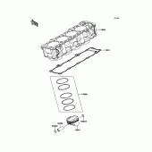 Схема вузла: Циліндр & Поршень для Kawasaki ZX1000 Z1000SX ABS