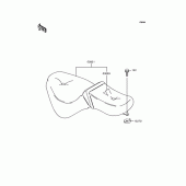 Схема вузла: Сидіння для Kawasaki VN400 Vulcan Classic