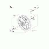 Схема узла: Ступица переднего колеса для Kawasaki ZR800 Z800
