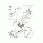 Схема вузла: Повітряний фільтр для Kawasaki ZX600 Ninja ZX-6R