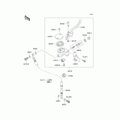 Схема вузла: Передній гальмівний циліндр для Kawasaki BJ250 Estrella