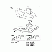 Схема вузла: Сидіння для Kawasaki ZR1200 ZRX1200R