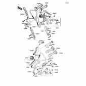 Схема вузла: Розподільний вал & Ланцюг ГРМ & Натягувач для Kawasaki VN750 Vulcan 750
