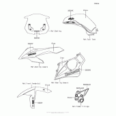 Схема вузла: Decals(Black) для Kawasaki ZX1000 Ninja 1000 ABS