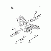 Схема вузла: Кріплення двигуна для Kawasaki ZR750 Zephyr