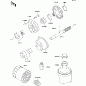 Схема узла: Масляный насос для Kawasaki ZX750 ZXR750