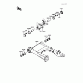 Схема вузла: Swing arm для Kawasaki ZG1200 Voyager XII