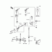 Схема вузла: Замок запалювання для Kawasaki KL110 KSR
