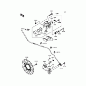 Схема вузла: Заднє гальмо для Kawasaki EX650 Ninja 650 ABS