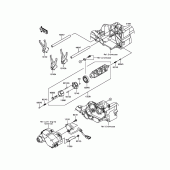 Схема вузла: Gear Change Drum/Shift Fork(s) для Kawasaki VN1700 Vulcan 1700 Vaquero ABS