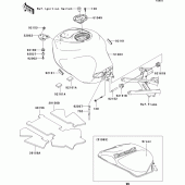 Схема вузла: Паливний бак для Kawasaki ZX600 Ninja ZX-6RR