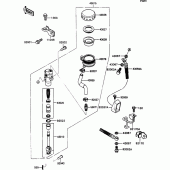 Схема вузла: Задній гальмівний циліндр Kawasaki ZX1100 ZZ-R1100