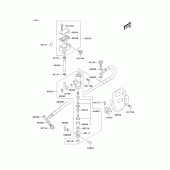 Схема узла: Задний тормозной цилиндр для Kawasaki KLX400 KLX400SR