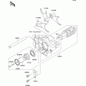 Схема узла: Gear change drum/shift fork(s) для Kawasaki ZR1200 ZRX1200