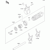 Схема вузла: Gear change drum/shift fork(s) для Kawasaki ER500 ER-5