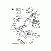 Схема вузла: Облицювальні елементи для Kawasaki EX650 ER-6F