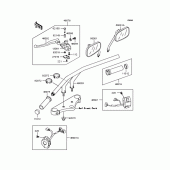 Схема вузла: Кермо для Kawasaki VN250 Eliminator 250V