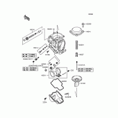 Схема вузла: Комплектуючі карбюратора (ZR250-B4/B5) для Kawasaki ZR250 Balius-II