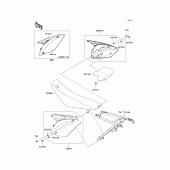 Схема вузла: Side covers для Kawasaki KX250/ KX252 KX250F