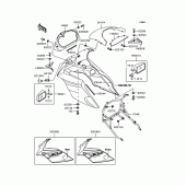 Схема узла: Обтекатель для Kawasaki EX400 EX-4