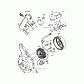 Схема вузла: Генератор та РР для Kawasaki KLX110 KLX110L