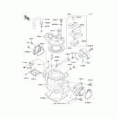 Схема вузла: Cylinder head/cylinder для Kawasaki KX85 KX85