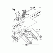 Схема узла: Задний рычаг (Маятник) для Kawasaki ZX1000 Z1000SX