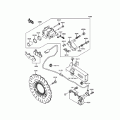 Схема вузла: Заднє гальмо для Kawasaki ER250 Z250 ABS